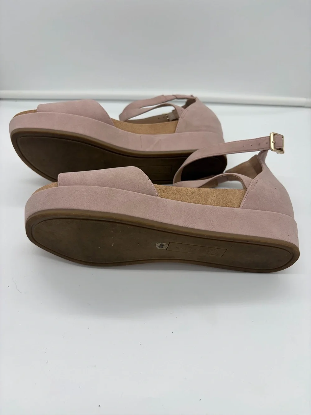 Women's Open-Toe Ankle-Strap Sandals in Dusty Pink